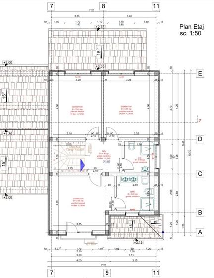 Duplex cu 4 camere cu Canalizare în Moșnița Nouă