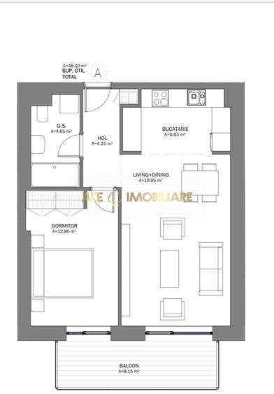 Apartament cu 2 camere semidecomandat, mobilat în Ghencea