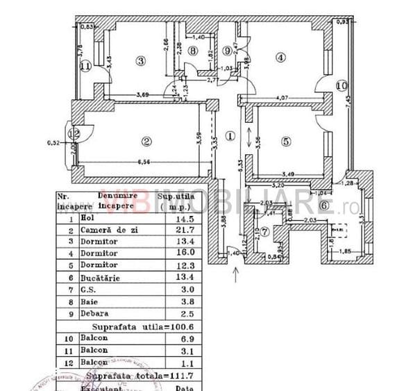 Apartament cu 4 camere decomandat în Centrul Civic