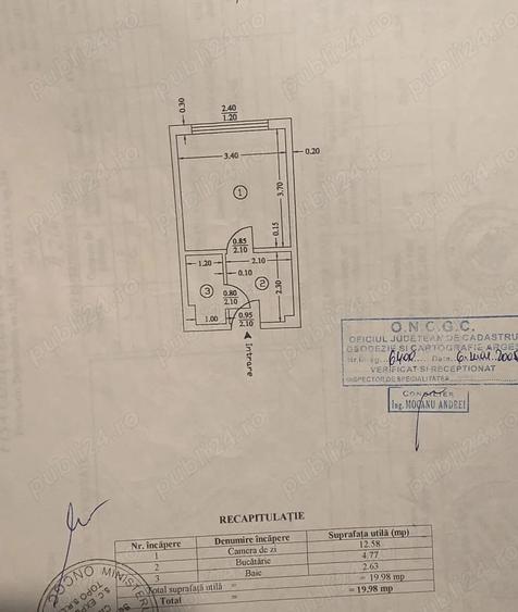 Garsonieră nedecomandată în Central