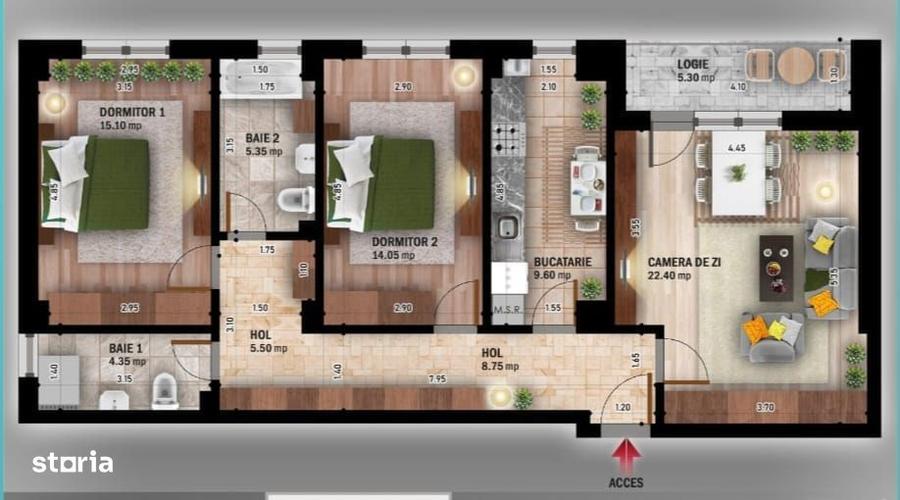 Apartament cu 3 camere în Central — fotografia 1