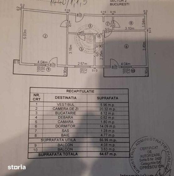 Apartament cu 2 camere decomandat în Colentina