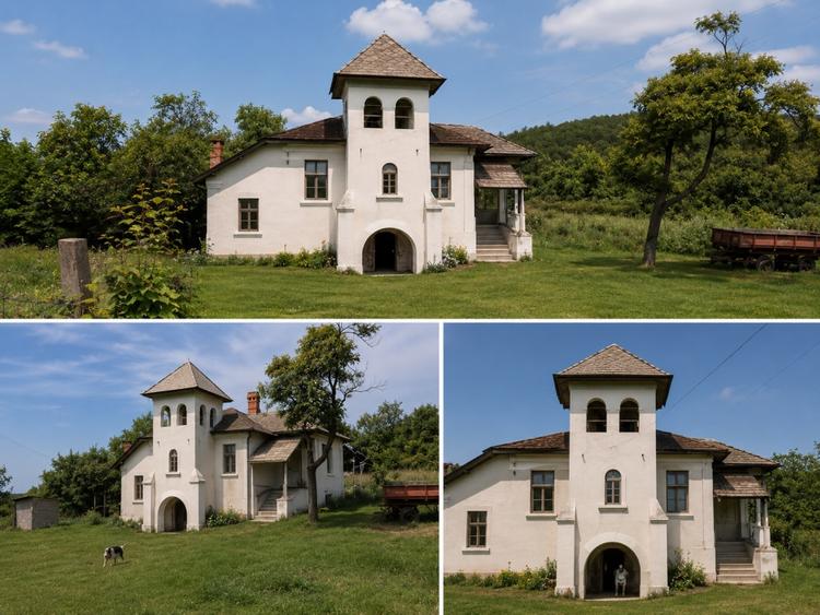 Casă individuală cu 10 camere cu Teren 53000 Mp în Călinești