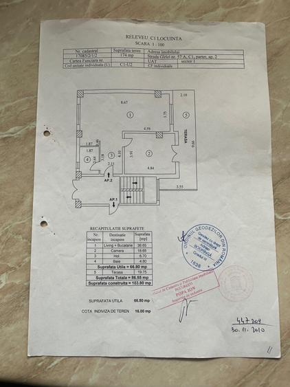 Apartament cu 2 camere decomandat în Băneasa