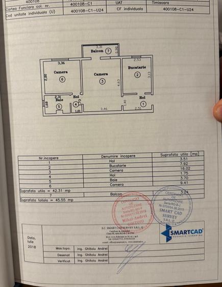 Apartament cu 2 camere semidecomandat în Soarelui
