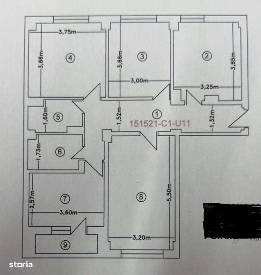 Apartament cu 4 camere decomandat în Micro 17