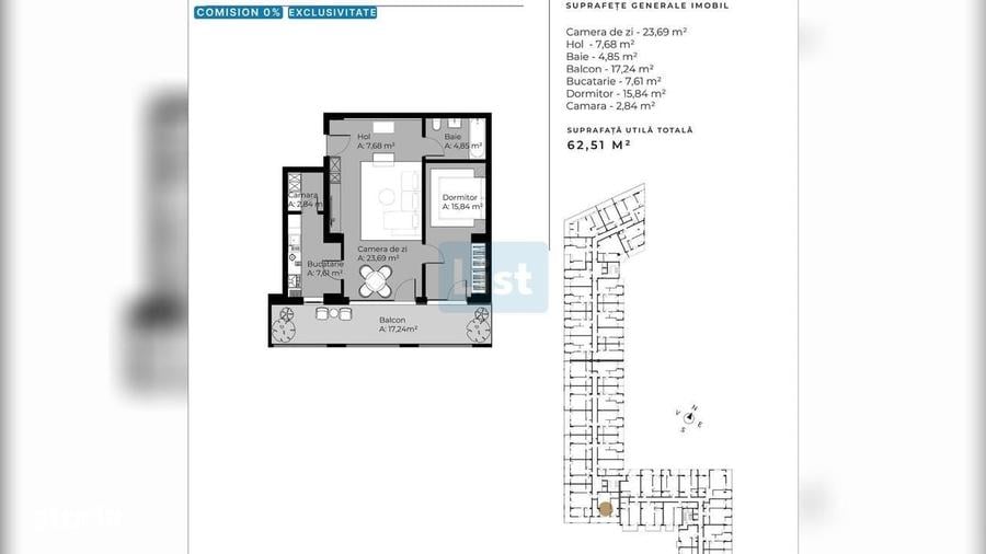 Apartament cu 2 camere în Sopor