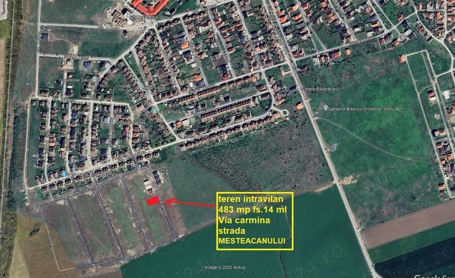 Teren intravilan 483 mp Vladimirescu Via Carmina str.Mesteacanului fs.14 ml - 3