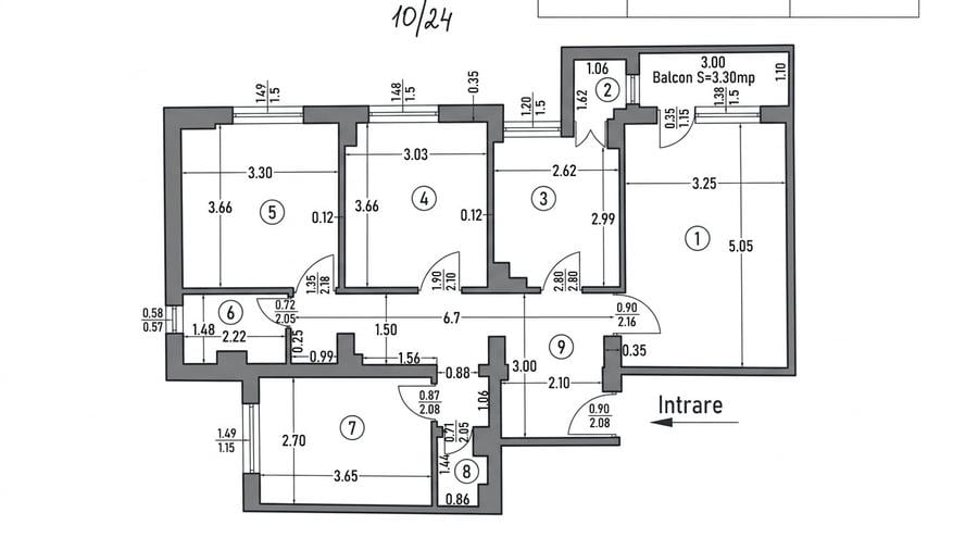 Apartament cu 4 camere decomandat în Ultracentral