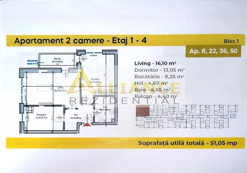 Apartament cu 2 camere decomandat în Metalurgiei