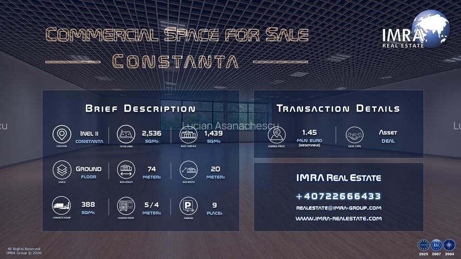 Spatiu Comercial de Vanzare - Constanta (Off-Market)