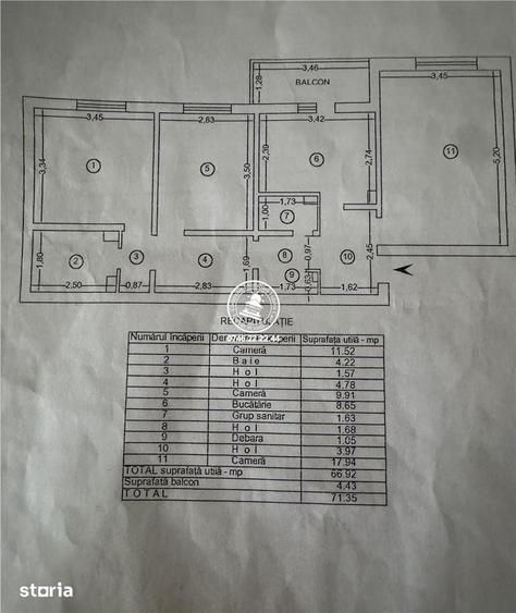 Apartament cu 3 camere decomandat în Nicolina