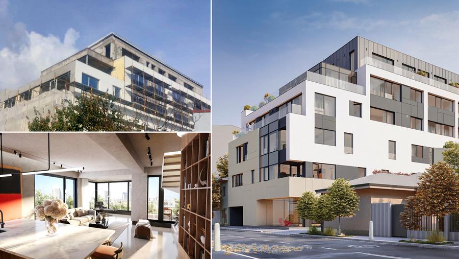 Penthouse cu 4 camere semidecomandat în Timpuri Noi