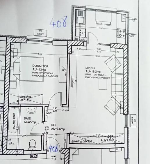 Apartament cu 2 camere decomandat, mobilat în Chiajna