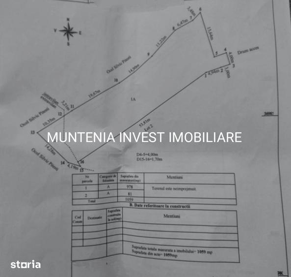Teren de 1059 mp, în Moșoaia