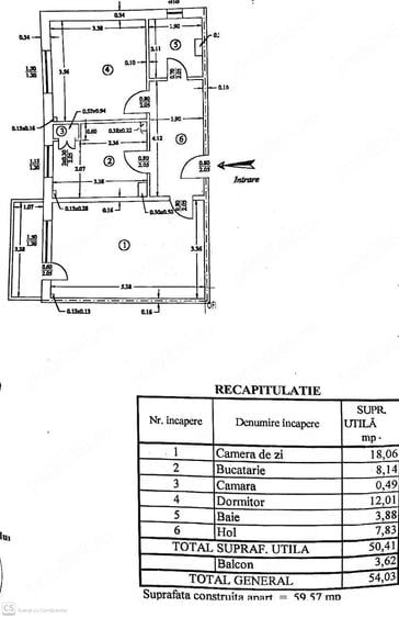 Apartament cu 2 camere decomandat în Precista