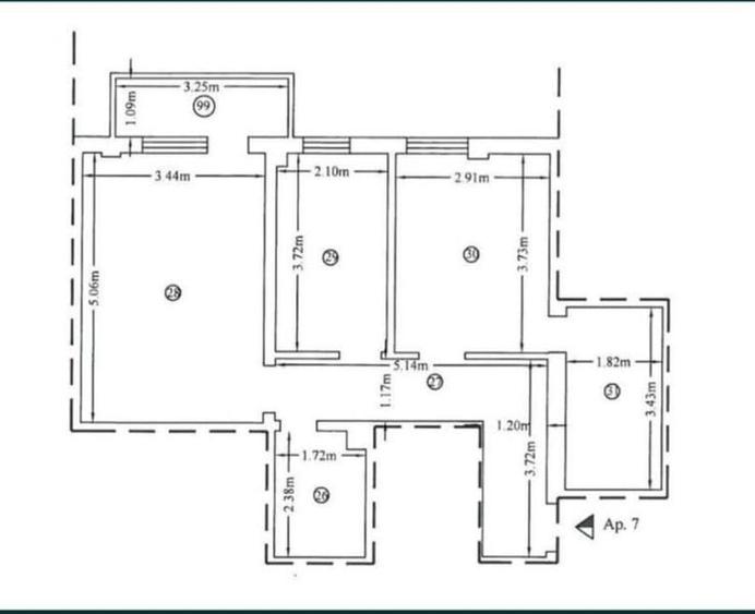 Apartament cu 2 camere decomandat în Bucium