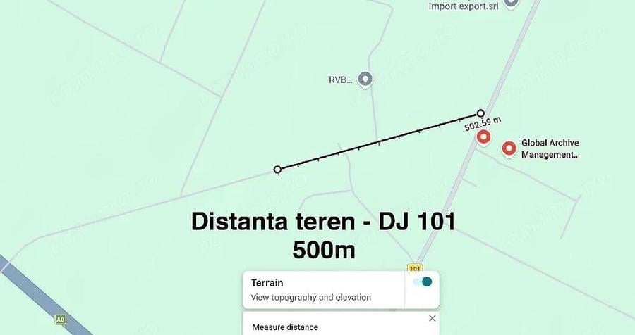 Teren de 1725 mp, în Dărăști-Ilfov