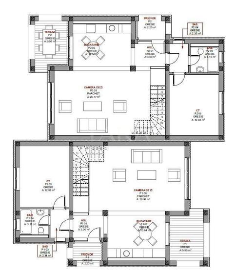 Duplex cu 5 camere cu Canalizare în Feleacu