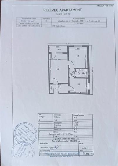 Apartament cu 2 camere semidecomandat în Fetești