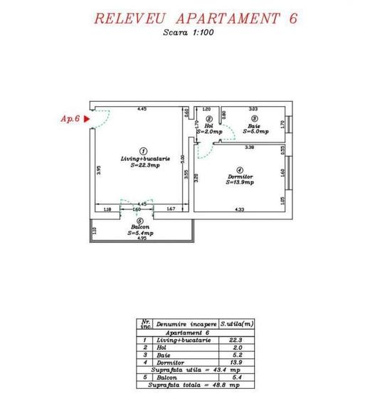 Apartament cu 2 camere în Calea Urseni