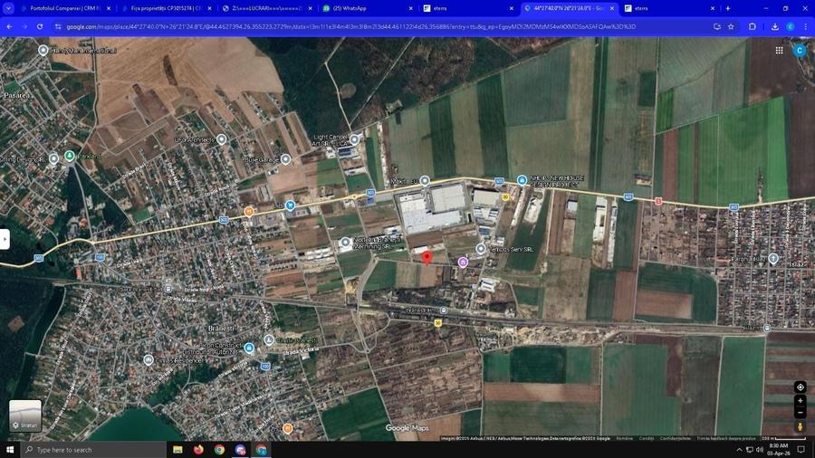 Teren Construcții intravilan de 23239 mp, în Brănești