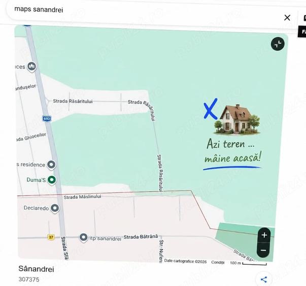 Teren de 704 mp, în Sânandrei