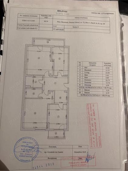 Apartament cu 3 camere decomandat în Apărătorii Patriei