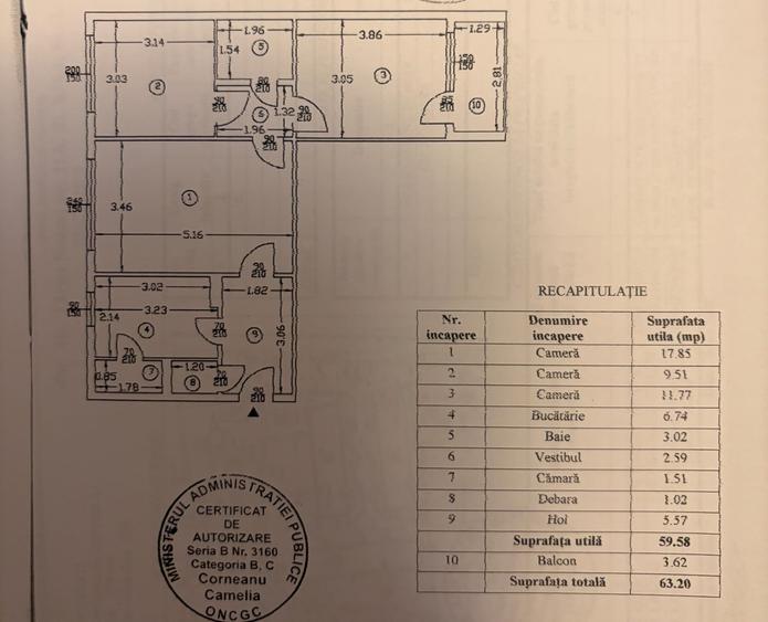 Apartament cu 3 camere semidecomandat, mobilat în Drumul Taberei