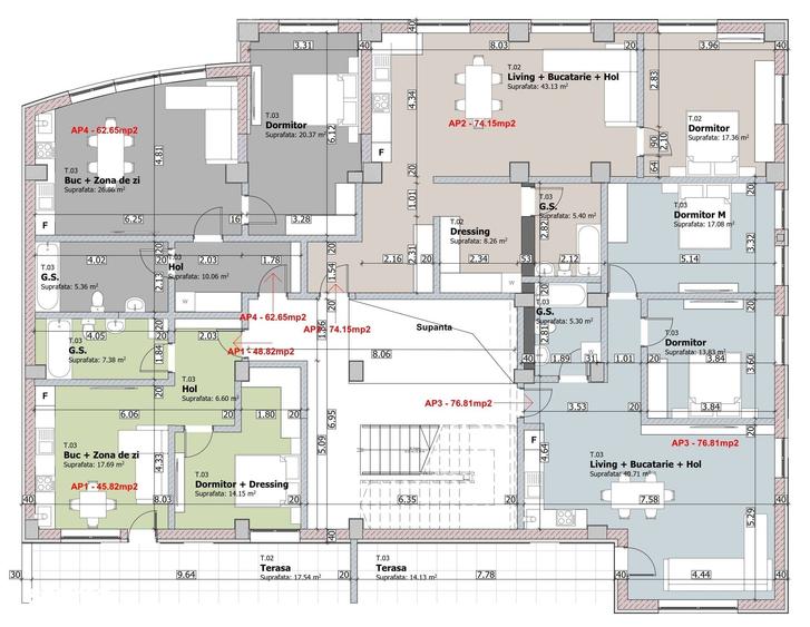 Apartament cu 2 camere în Nord