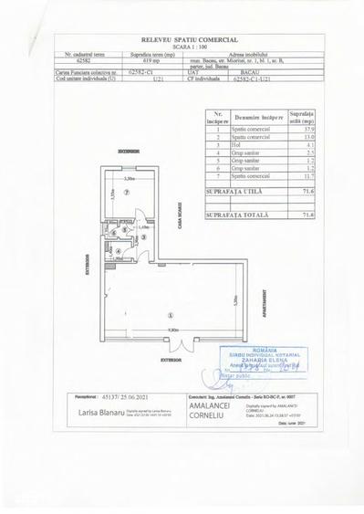 Spațiu comercial, de 72 mp, în Mioriței