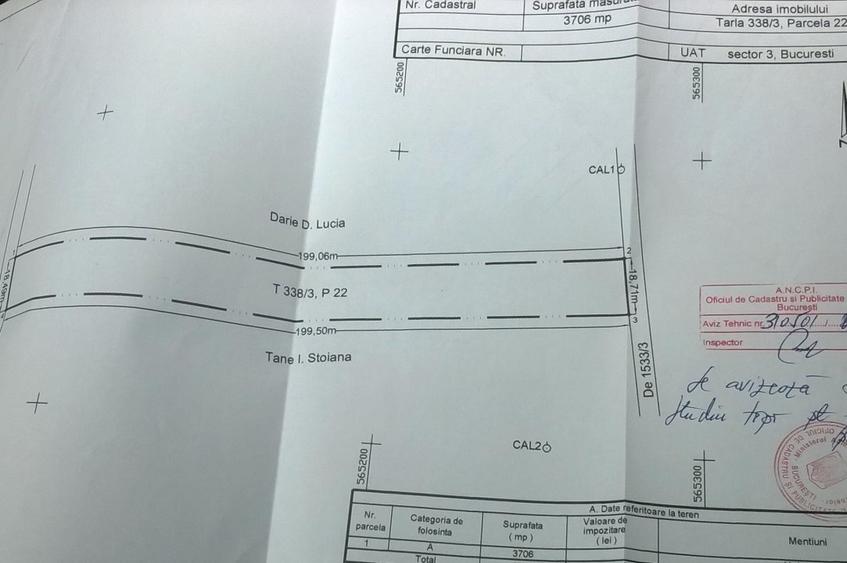 Teren intravilan de 3700 mp, în Theodor Pallady