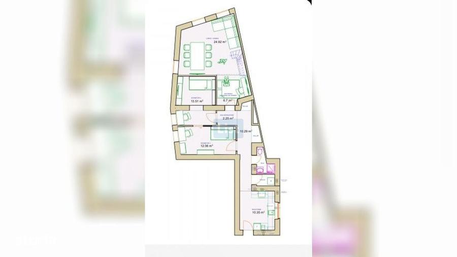 Apartament cu 3 camere în Ultracentral