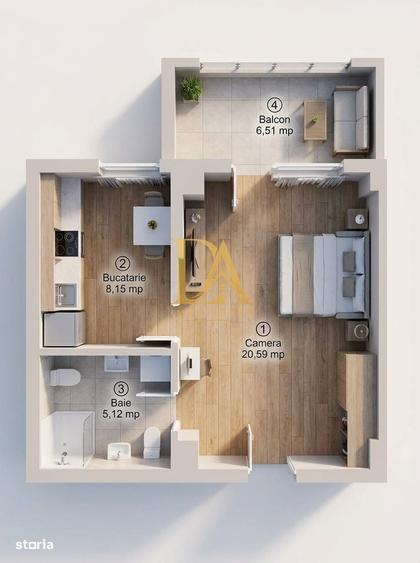 2 Camere, 40 Mp Utili | Tineretului 85 Militari Residence - 4