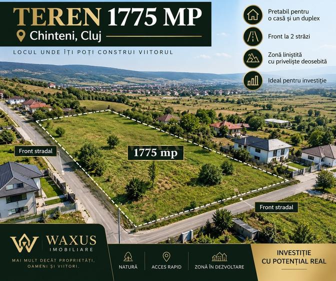 Teren Construcții intravilan de 1775 mp, în Chinteni