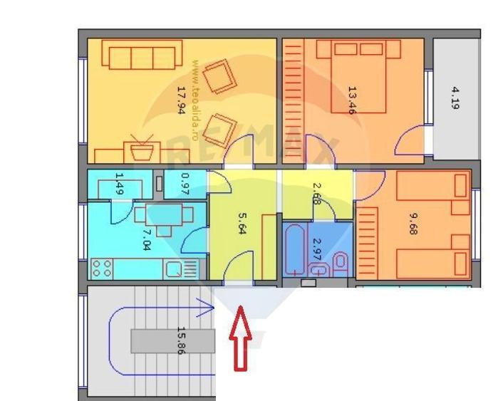 Apartament cu 3 camere decomandat în Drumul Taberei