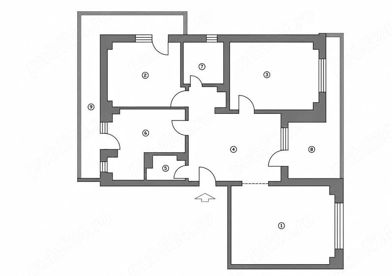 Apartament cu 3 camere decomandat în Craiovei