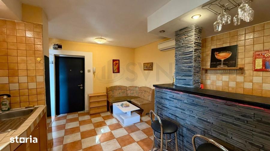 Apartament cu 2 camere semidecomandat, mobilat în Moșilor