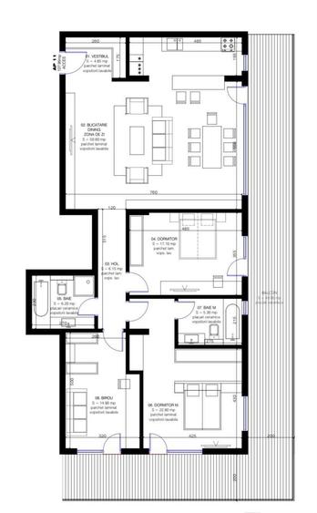 Apartament cu 4 camere decomandat în Central