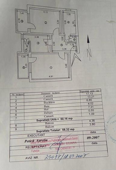 Apartament cu 2 camere decomandat în Mazepa 2