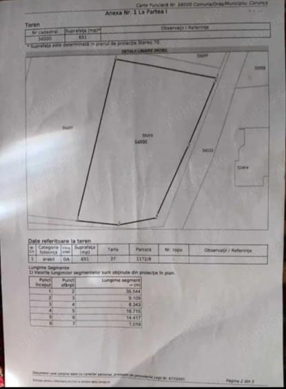 Teren Construcții intravilan de 657 mp, în Corunca