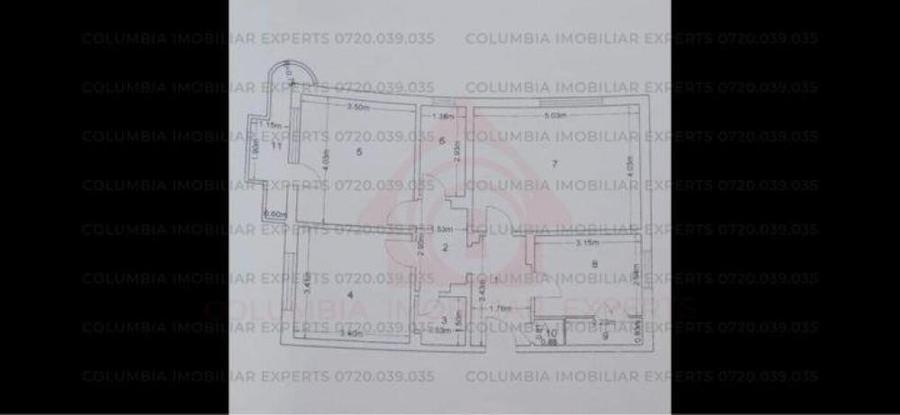Apartament cu 3 camere în Brâncoveanu