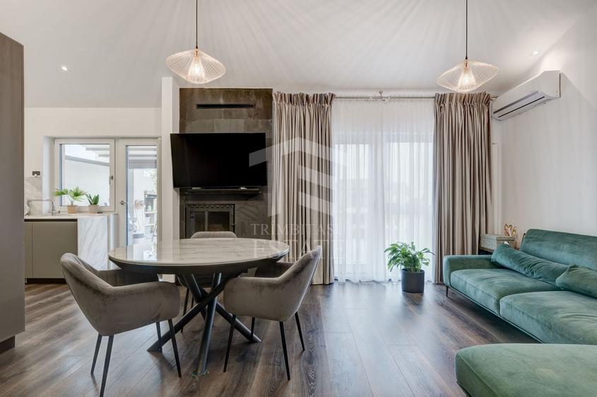 Apartament cu 3 camere semidecomandat, mobilat în Nord