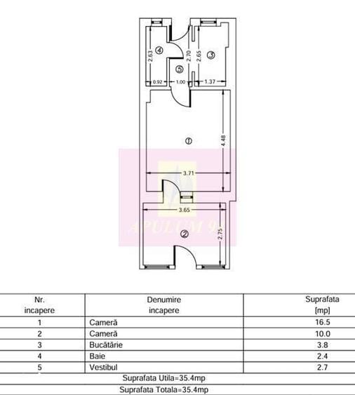 Studio cu curte proprie 25 mp PARC IOR BABA NOVAC - COMISION 0 AGENTIE - 19