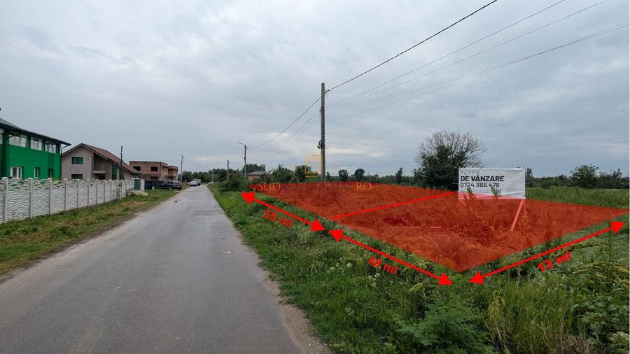 Teren Construcții intravilan de 705 mp, în Copăceni