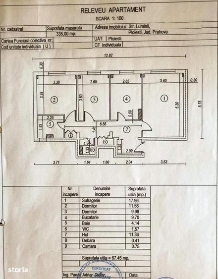 Apartament cu 3 camere decomandat în Republicii