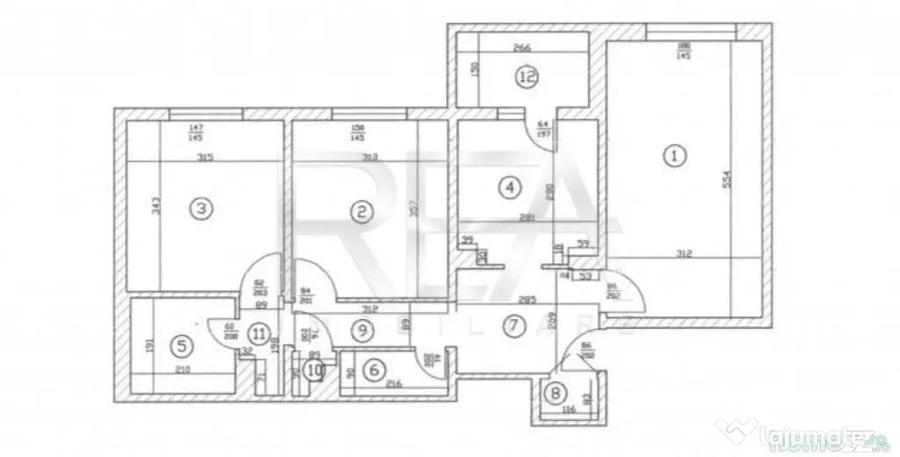 Apartament cu 3 camere decomandat în Crângași