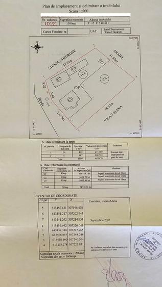 Casă cu 3 camere cu Teren 1509 Mp în Buciumeni