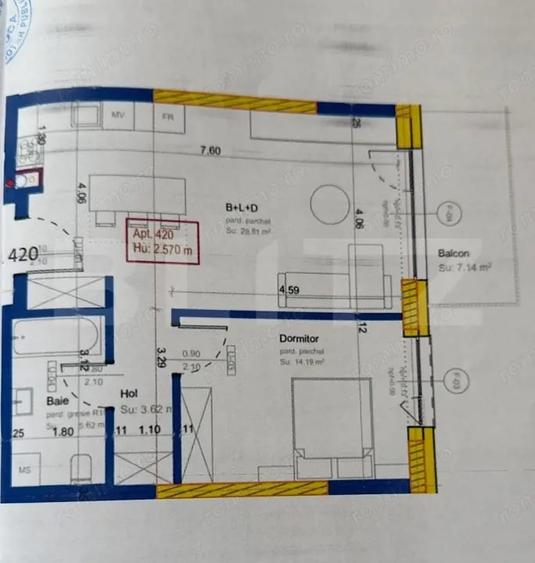 Apartament cu 2 camere semidecomandat în Semicentral