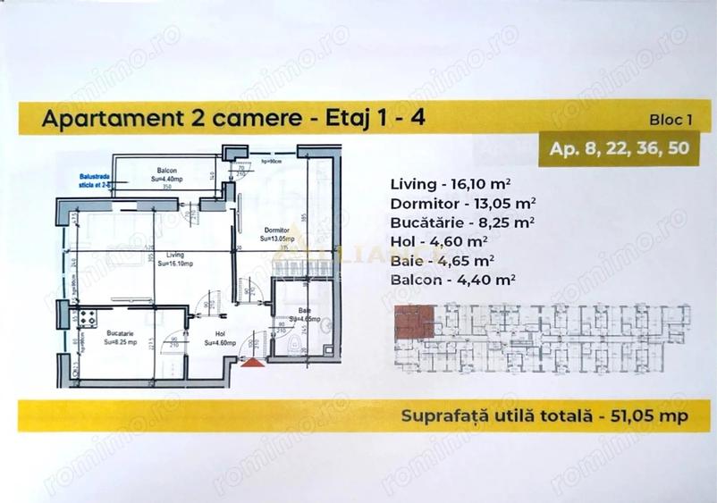 Apartament cu 2 camere decomandat în Metalurgiei